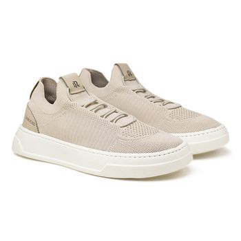 Tenis Casual Laroche Miami em Knit - Marfim - Calçados Laroche