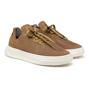 Tenis Casual Laroche Miami em Knit - Cappuccino - Calçados Laroche