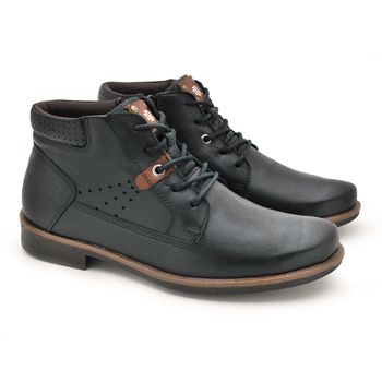 Bota Masculina Montana em Couro - Preto - 04702-2594 - Calçados Laroche