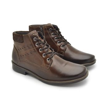 Bota Masculina Montana em Couro - Whisky - 04709-2573 - Calçados Laroche