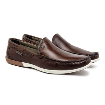 Mocassim Masculino Laroche Niteroi em Couro - Café - Calçados Laroche