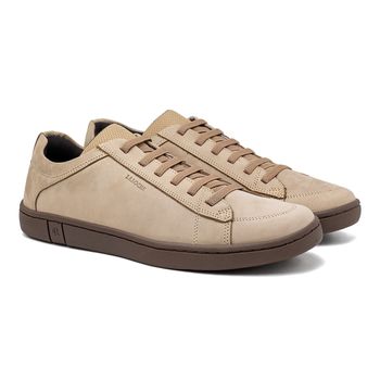 Sapatenis Casual Laroche North em Couro - Cromo Taupe E L - Calçados Laroche