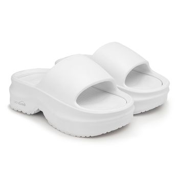 Sandália Nuvem Plataforma Feminina Laroche Cloud - Branco - Calçados Laroche