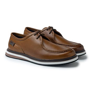 Mocassim Dockside Oasis em Couro - Whisky - 09411-2581 - Calçados Laroche