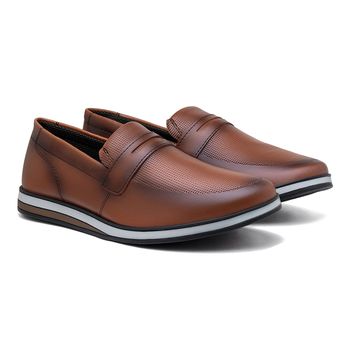 Sapato Casual Masculino Oxford LRC - Whisky - Calçados Laroche
