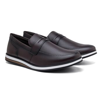 Sapato Casual Masculino Oxford LRC - Café - Calçados Laroche