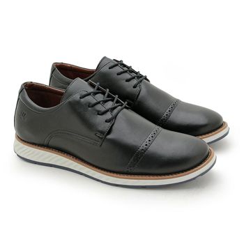 Sapato Masculino Palermo em Couro - Preto - 01403-2571 - Calçados Laroche