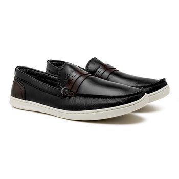 Mocassim Loafer Porto Masculino em Couro - Preto E L - Calçados Laroche