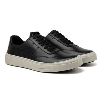 Sapatenis Casual Seul em Couro - Preto - Calçados Laroche