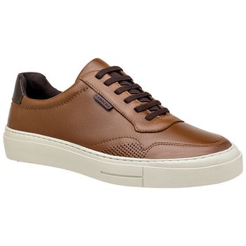 Sapatenis Casual Seul em Couro - Chocolate - Calçados Laroche