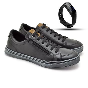 Sapatenis Masculino em couro Street - Preto - 0560... - DROP LAROCHE