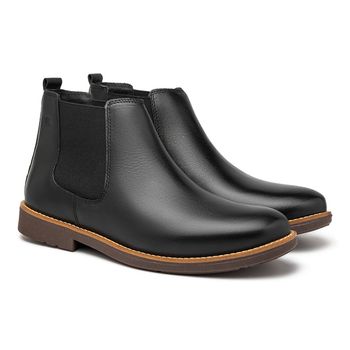 Bota Chealsea Laroche Tenesse em Couro - Preto - Calçados Laroche