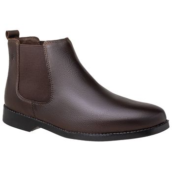 Bota Chelsea Laroche Texas em Couro - Café - Calçados Laroche