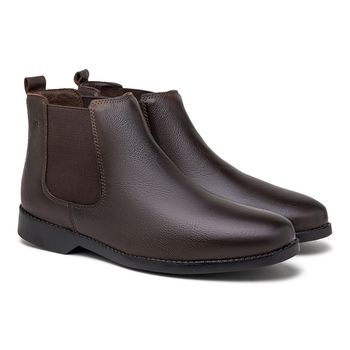 Bota Chelsea Laroche Texas em Couro - Café - Calçados Laroche