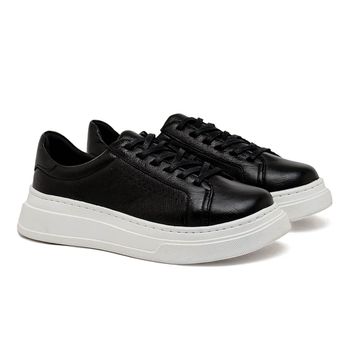 Sapatenis Casual Masculino Laroche Toquio em Couro - Preto - Calçados Laroche