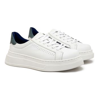 Sapatenis Casual Masculino Laroche Toquio em Couro - Branco - Calçados Laroche