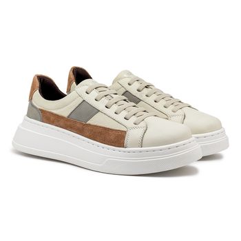 Tenis Casual Masculino Toquio Colors em Couro - Neve - Calçados Laroche
