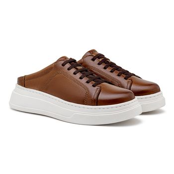 Mule Masculino Laroche Toquio em Couro - Chocolate - Calçados Laroche