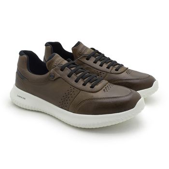 Tênis Casual em Couro Ultra Light - Chocolate - 09601-3151 - Calçados Laroche