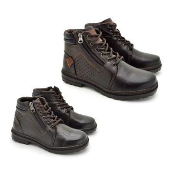 BOTA MASCULINO VACANZA EM COURO CAFÉ Tal Pai / Tal Filho