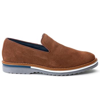 Sapato Slip On Masculino Maldivas Camurça Castor - Mr. Light | Oficial®