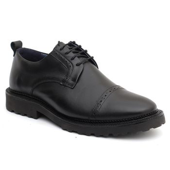 Derby Elite Couro Premium Preto Florenza Preto - Mr. Light | Oficial®