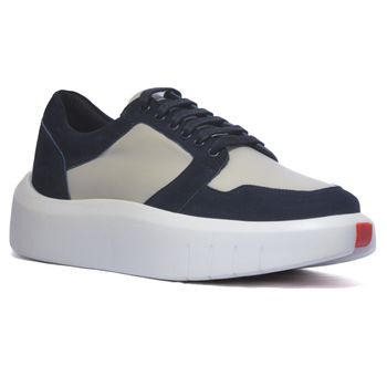 Tenis Masculino Confort Offwhite-marinho Hongkong ... - Mr. Light | Oficial®