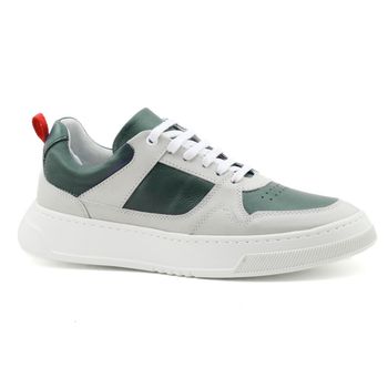Tenis Masculino Confort OffWhite Fly Verde Rio Gel - Mr. Light | Oficial®
