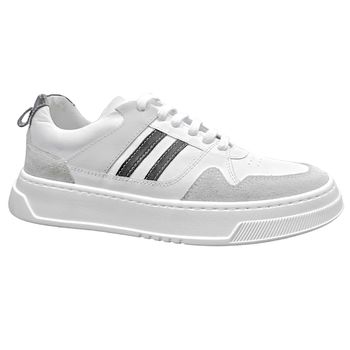 Tenis Masculino Confort Branco Camurca Areia Confo... - Mr. Light | Oficial®