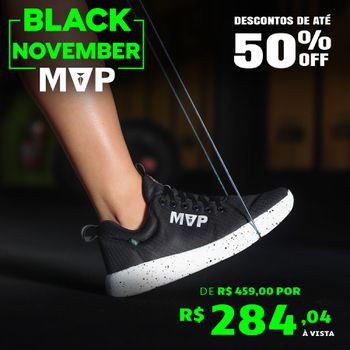 Tênis MVP Xtep Run - Black White