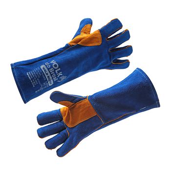 LUVA DE RASPA COM FORRO E PUNHO DE 20 CM AZUL/LARA... - Loja Neobetel EPI