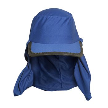 TOUCA ÁRABE DE HELANCA COM ABA, VELCRO E VIÉS AZUL... - Loja Neobetel EPI