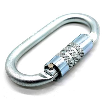 MOSQUETÃO OVAL MSA 217579 AÇO 25KN TRIPLA TRAVA AU... - Loja Neobetel EPI