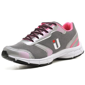 Tênis Feminino Training Preto Cinza Rosa - Ousy