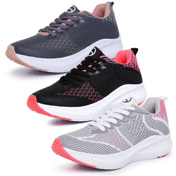 Kit 3 Pares Tênis Feminino Esportivo - Ousy