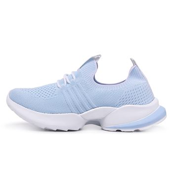 Tênis Meia Feminino Esportivo Calce Fácil Caminhada Academia Confortável Azul - Ousy Shoes