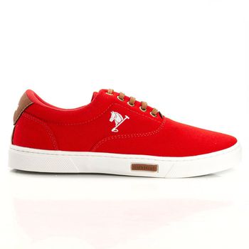 Sapatênis Tênis Casual Masculino Adulto Confortável Moderno Sola Reta Vermelho - Ousy Shoes