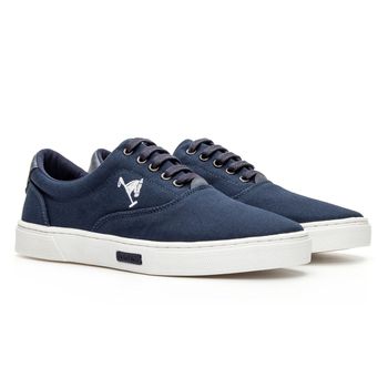 Sapatênis Casual Masculino Tênis Adulto Leve com Sola Reta Confortável Azul Marinho - Ousy Shoes