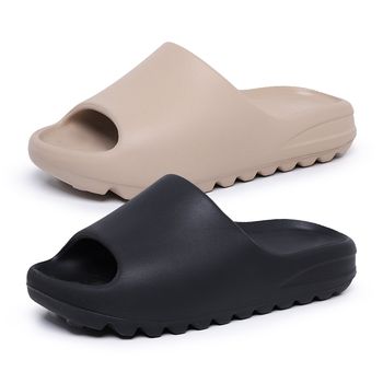 Kit 2 Pares Chinelo Nuvem Slide Feminino Ortopédico 100% EVA Confortável Antiderrapante Preto e Nude... - Ousy Shoes