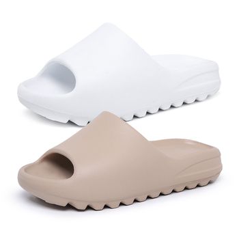 Kit 2 Pares Chinelo Nuvem Slide Feminino Ortopédico 100% EVA Confortável Antiderrapante Nude e Branc... - Ousy Shoes