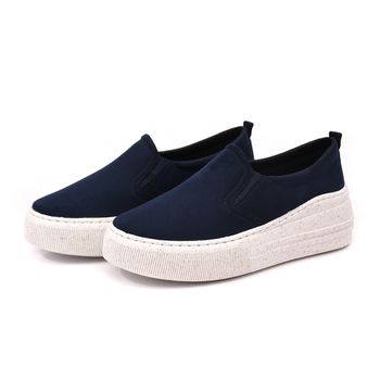 Slip On Mel - Suede Azul Marinho - B109 - Outlet Banana Rosa