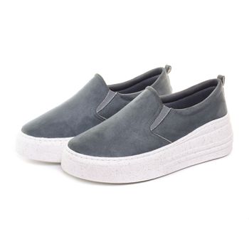 Slip On Mel - Suede Azul Petróleo - B587 - Outlet Banana Rosa