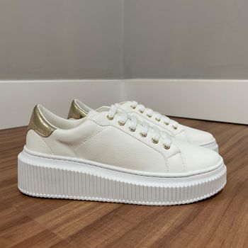 Tênis Ayla - Detalhe Dourado - B536 - Outlet Banana Rosa