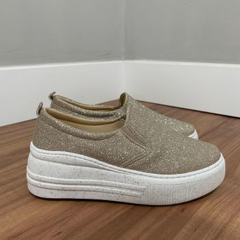 Slip On Chloe - Brilho Champagne (SOLA ALTA) - B21 - Outlet Banana Rosa