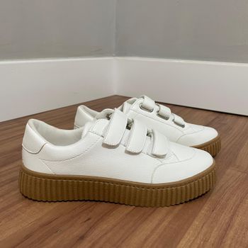 Tênis Jolie - Velcro Branco - B524 - Outlet Banana Rosa