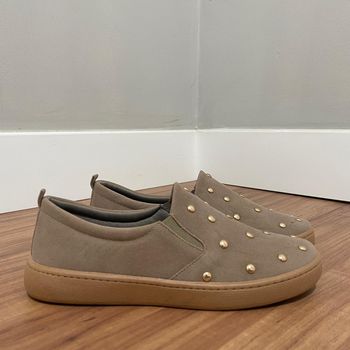 Slip On Louise - Camurça Areia - B569 - Outlet Banana Rosa