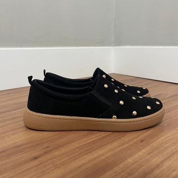 Slip On Louise - Camurça Preto - B570 - Outlet Banana Rosa