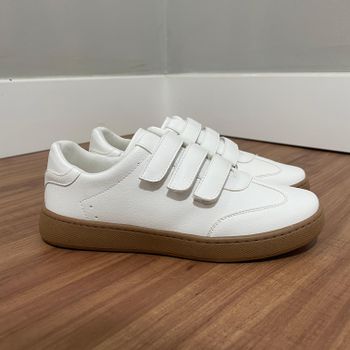 Tênis Jolie - Velcro Branco - B524 - Outlet Banana Rosa