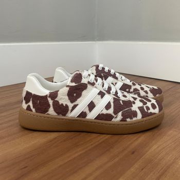 Tênis Maitê Animal Print - B637 - Outlet Banana Rosa