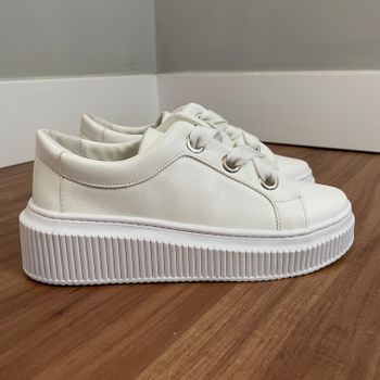 Tênis Ana - Napa Branco - B644 - Outlet Banana Rosa